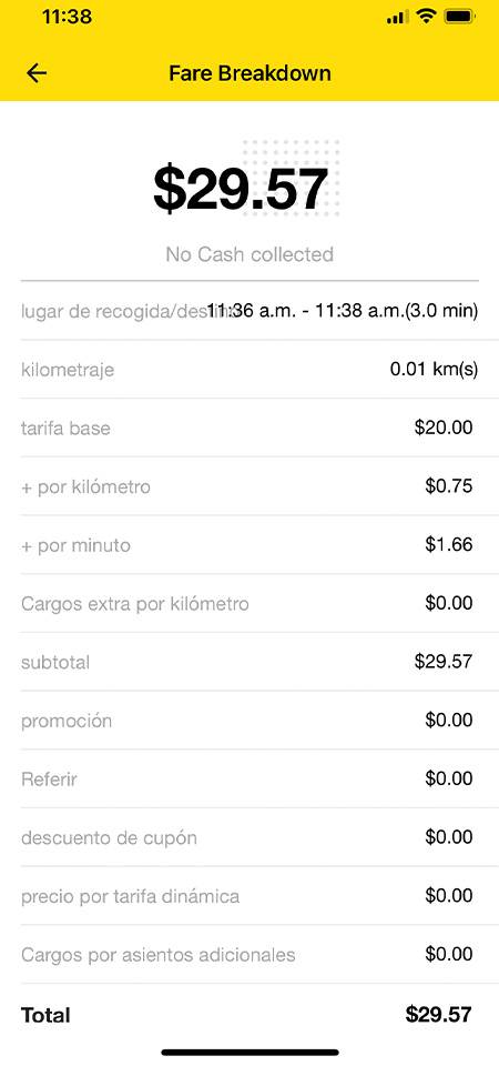 Screen | Client 11 - Desglose De Tarifas - MX