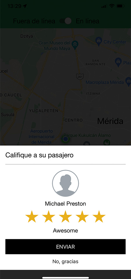 Screen | Driver 08 - Califique Pasajero - MX