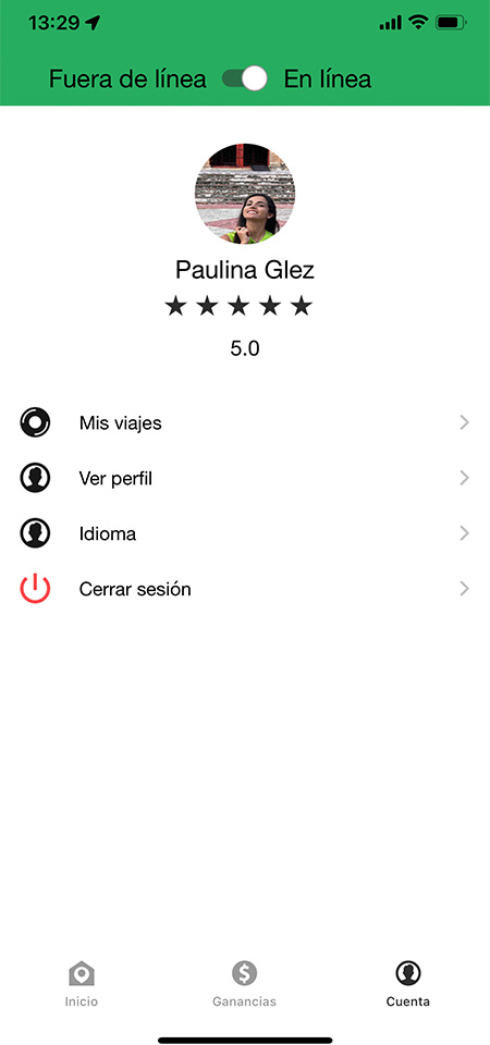 Screen | Driver 09 - Cuenta Conductor - MX