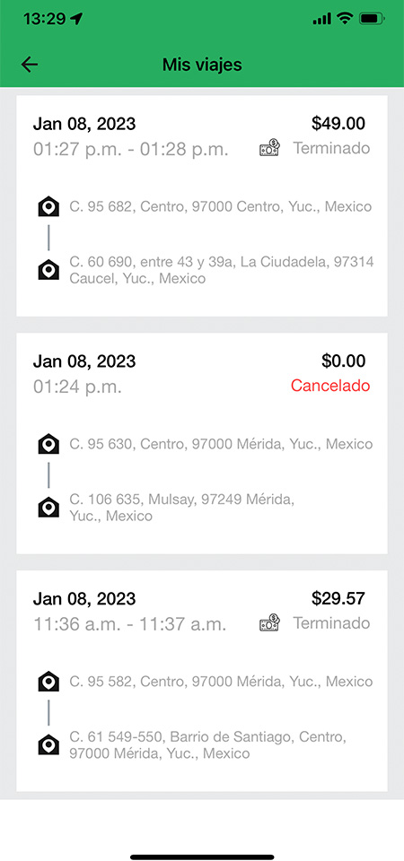 Screen | Driver 10 - Registro De Viajes - MX